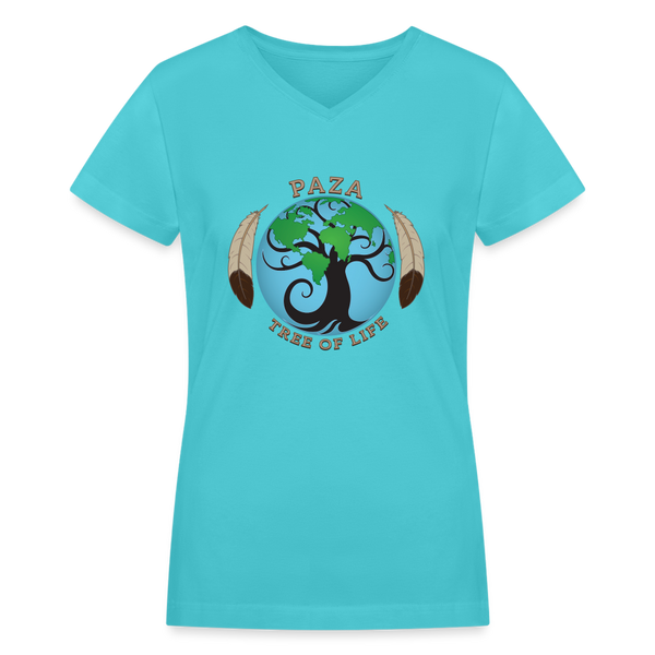 T-Shirt - PAZA Tree of Life (Women's) - aqua