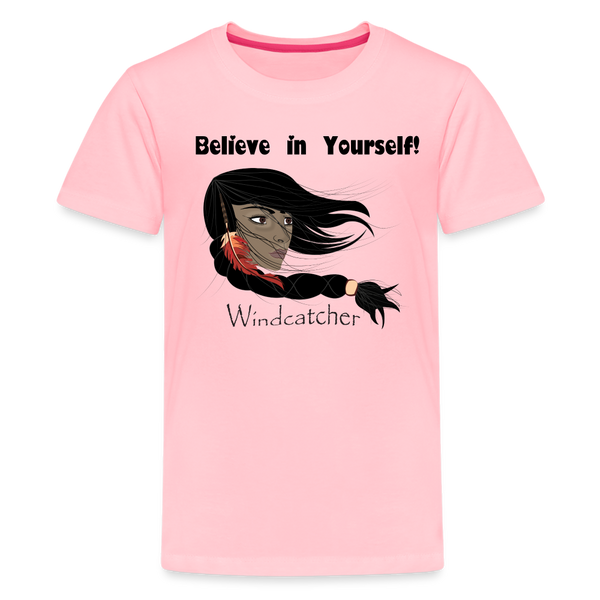 Youth T-shirt - The Grass Maiden, Sacajawea - pink