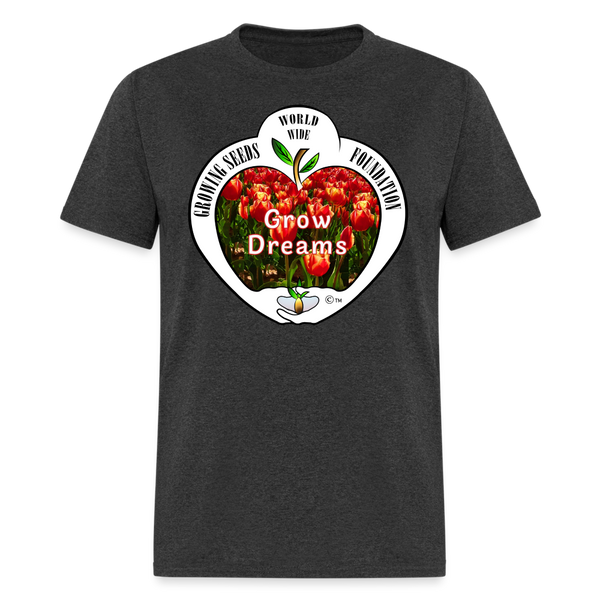 T-shirt - Growing Seeds Worldwide - Grow Dreams (Unisex) - heather black