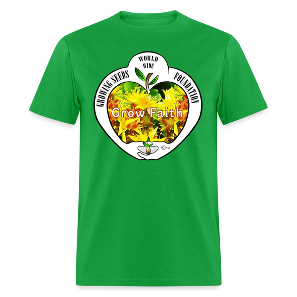 T-shirt - Growing Seeds Worldwide - Grow Faith (Unisex) - bright green