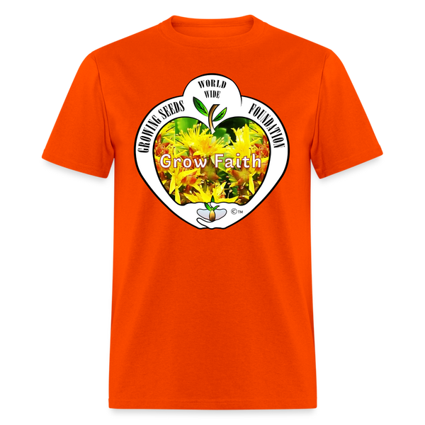 T-shirt - Growing Seeds Worldwide - Grow Faith (Unisex) - orange