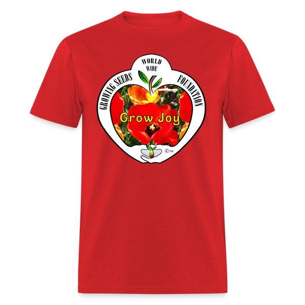 T-shirt - Growing Seeds Worldwide - Grow Joy (Unisex) - red