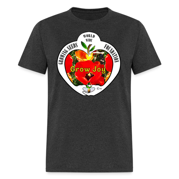 T-shirt - Growing Seeds Worldwide - Grow Joy (Unisex) - heather black