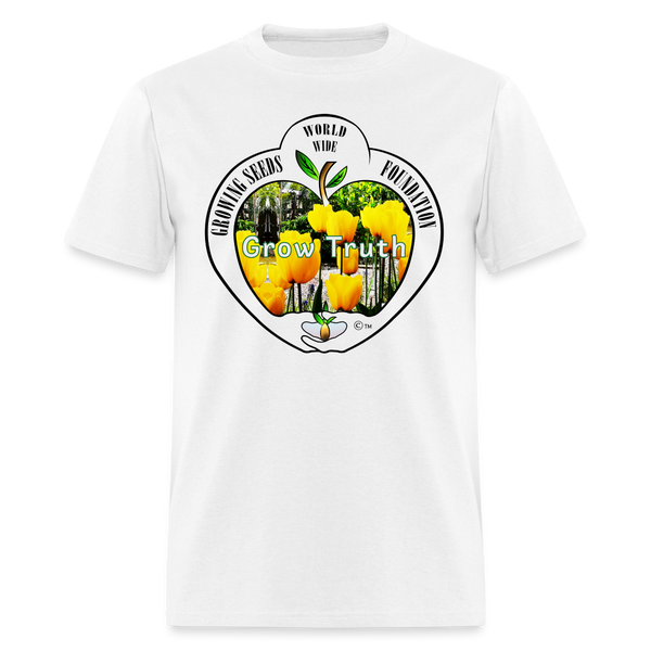 T-shirt - Growing Seeds Worldwide - Grow Truth (Unisex) - white