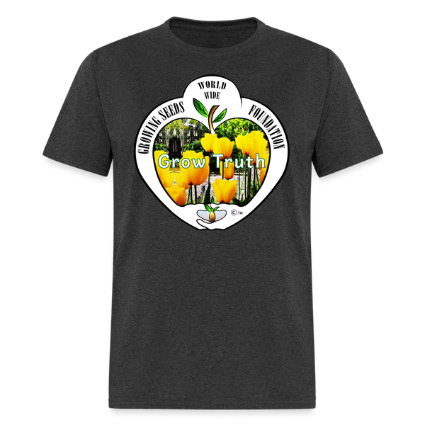 T-shirt - Growing Seeds Worldwide - Grow Truth (Unisex) - heather black