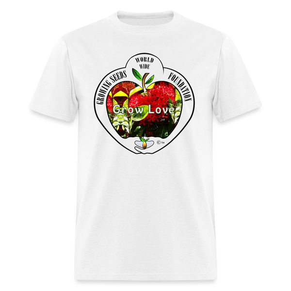 T-shirt - Growing Seeds Worldwide - Grow Love (Unisex) - white