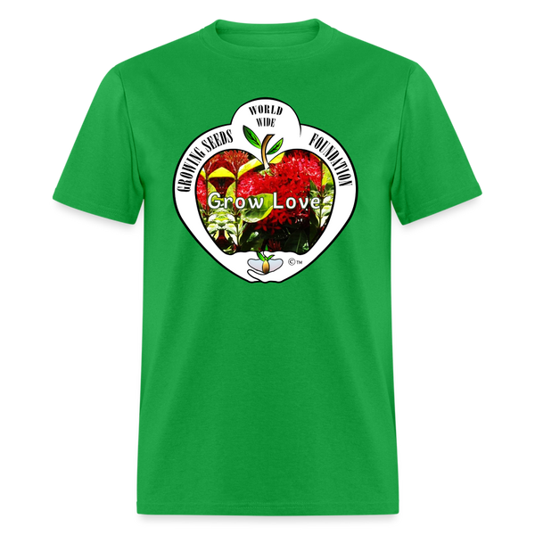 T-shirt - Growing Seeds Worldwide - Grow Love (Unisex) - bright green