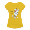 T-shirt - Go Smudge Yourself Roll Cuff (Women's) - mustard yellow