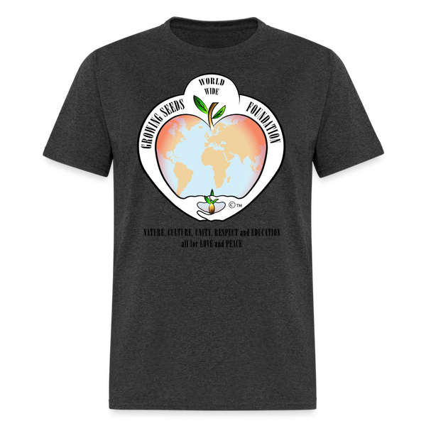 T-shirt - Growing Seeds Worldwide Logo (Unisex) - heather black