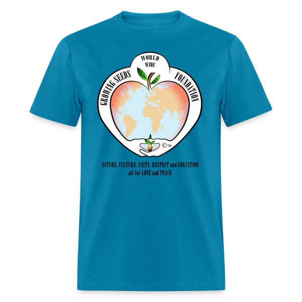 T-shirt - Growing Seeds Worldwide Logo (Unisex) - turquoise