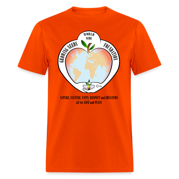 T-shirt - Growing Seeds Worldwide Logo (Unisex) - orange