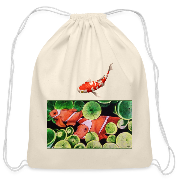 Bag - Tropical Fish by Fitz (Drawstring) - natural