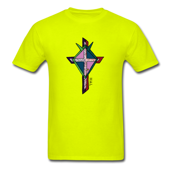 T-shirt - HALelujah! Designs - Cross of Love (Unisex) - safety green