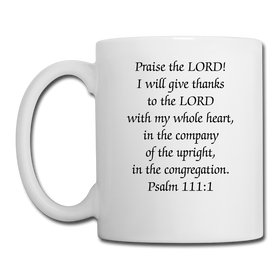 Mug - HALelujah! Designs Logo - Psalms 111:1 (11 oz.)