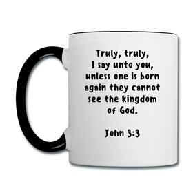 Mug - HALelujah! Designs - To Be Reborn - John 3:3 (11 oz.)