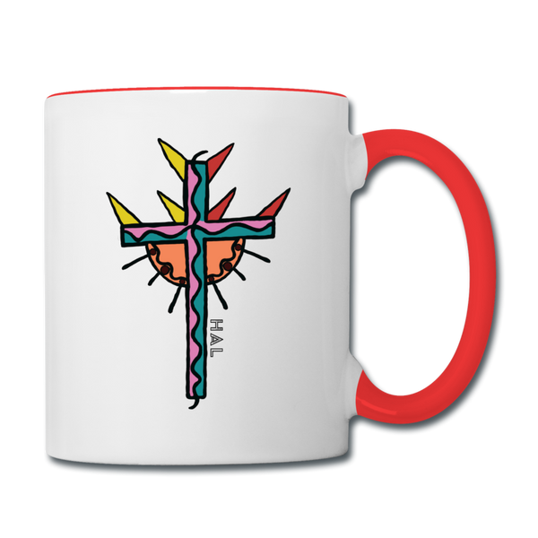 Mug - HALelujah! Designs - Power of the Cross (11 oz.) - white/red