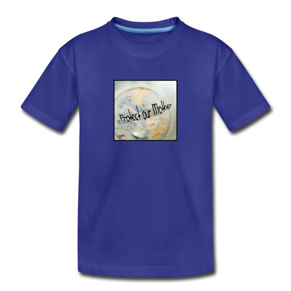 Youth T-shirt - Inspirational - Protect Our Mother - royal blue