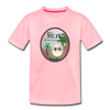 Youth T-shirt - Petunia the Pink Tyrannosaurus Rex - pink