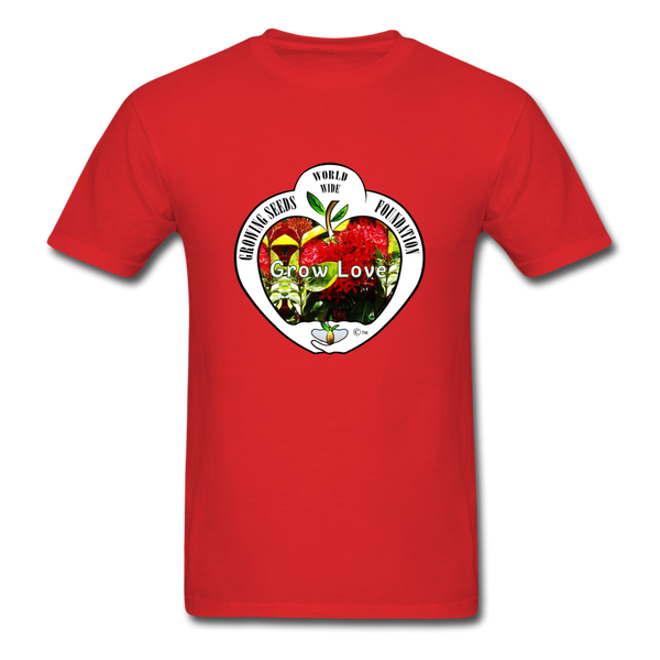 T-shirt - Growing Seeds Worldwide - Grow Love (Unisex) - red