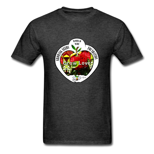 T-shirt - Growing Seeds Worldwide - Grow Love (Unisex) - heather black