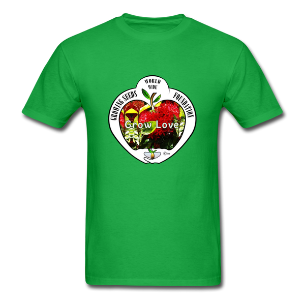 T-shirt - Growing Seeds Worldwide - Grow Love (Unisex) - bright green