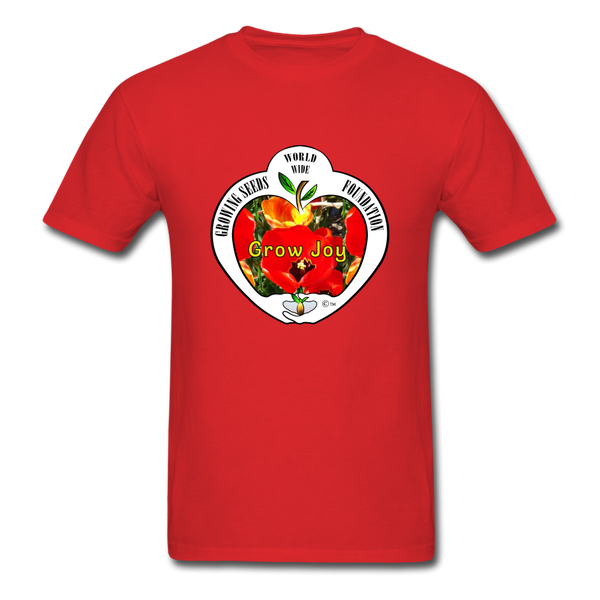 T-shirt - Growing Seeds Worldwide - Grow Joy (Unisex) - red