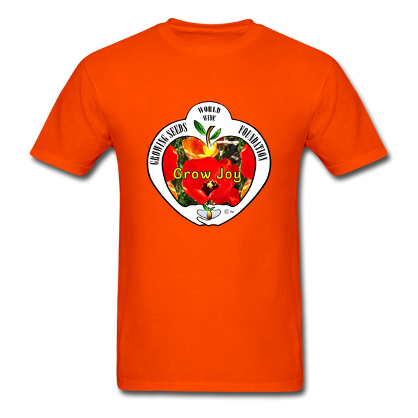 T-shirt - Growing Seeds Worldwide - Grow Joy (Unisex) - orange