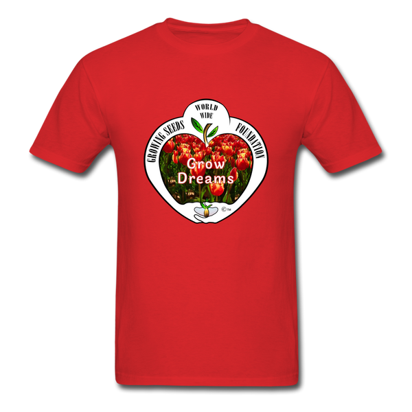 T-shirt - Growing Seeds Worldwide - Grow Dreams (Unisex) - red