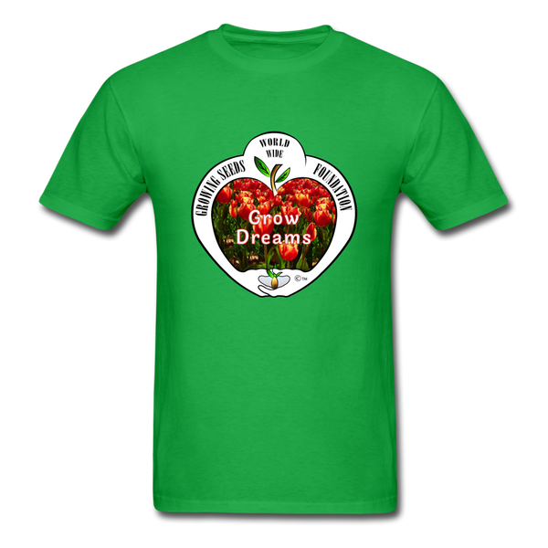 T-shirt - Growing Seeds Worldwide - Grow Dreams (Unisex) - bright green