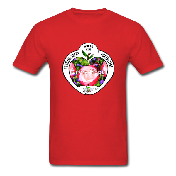 T-shirt - Growing Seeds Worldwide - Grow Hope (Unisex) - red