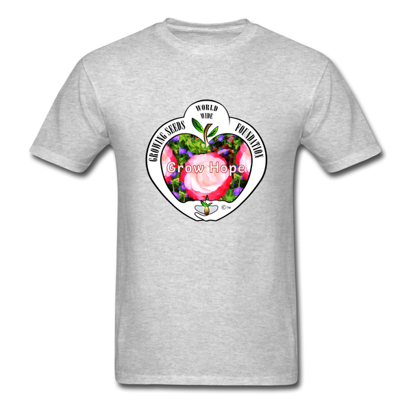 T-shirt - Growing Seeds Worldwide - Grow Hope (Unisex) - heather gray