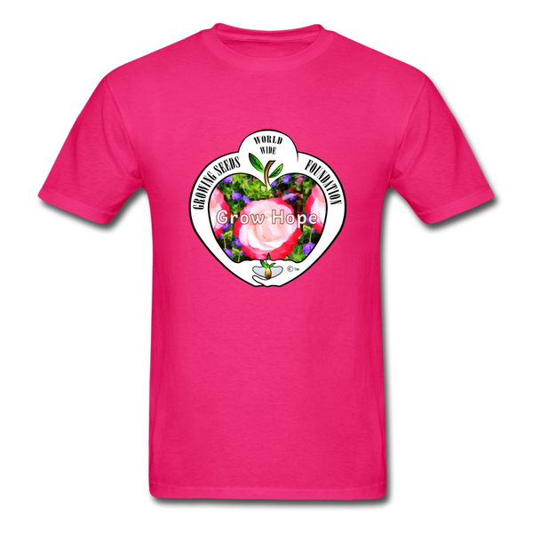 T-shirt - Growing Seeds Worldwide - Grow Hope (Unisex) - fuchsia