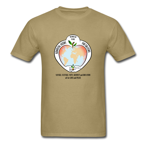 T-shirt - Growing Seeds Worldwide Logo (Unisex) - khaki