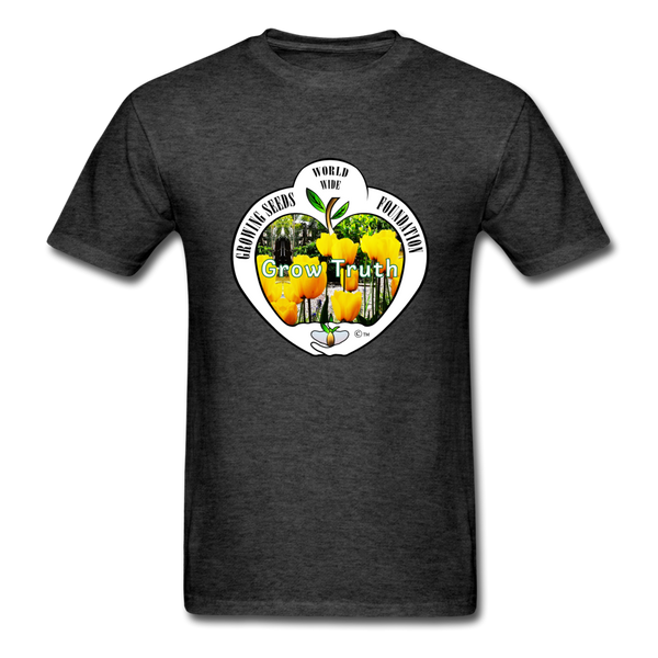 T-shirt - Growing Seeds Worldwide - Grow Truth (Unisex) - heather black