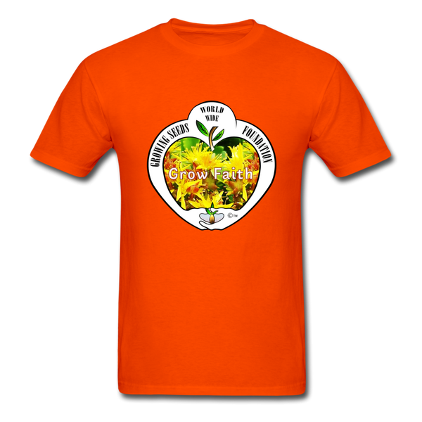 T-shirt - Growing Seeds Worldwide - Grow Faith (Unisex) - orange