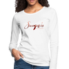 T-Shirt - Sacajawea, The Windcatcher Red Logo (Women's Long Sleeve) - white
