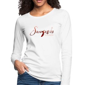 T-Shirt - Sacajawea, The Windcatcher Red Logo (Women's Long Sleeve)