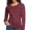 T-Shirt - Sacajawea, The Windcatcher Red Logo (Women's Long Sleeve) - heather burgundy