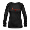 T-Shirt - Sacajawea, The Windcatcher Red Logo (Women's Long Sleeve) - charcoal gray