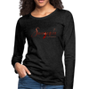 T-Shirt - Sacajawea, The Windcatcher Red Logo (Women's Long Sleeve) - charcoal gray