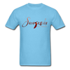 T-Shirt - Sacajawea, The Windcatcher Logo - Red Logo - aquatic blue