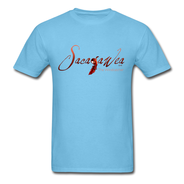 T-Shirt - Sacajawea, The Windcatcher Logo - Red Logo - aquatic blue