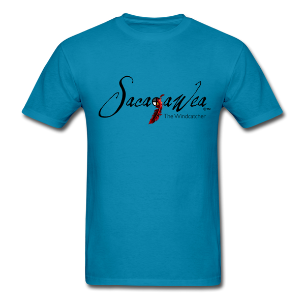 T-Shirt - Sacajawea The Windcatcher Logo - Black Logo - turquoise