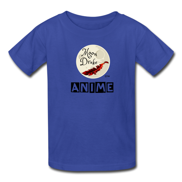 Youth T-Shirt - Moon Drake Anime Series Logo - royal blue