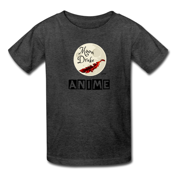 Youth T-Shirt - Moon Drake Anime Series Logo - heather black