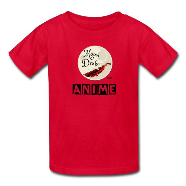 Youth T-Shirt - Moon Drake Anime Series Logo - red