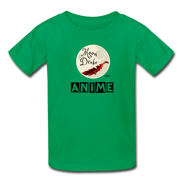 Youth T-Shirt - Moon Drake Anime Series Logo - kelly green