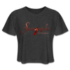 T-shirt - Sacajawea The Windcatcher Logo -  Cropped Tee - deep heather