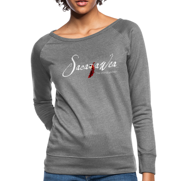 Sweatshirt - Sacajawea, The Windcatcher White Logo - heather gray