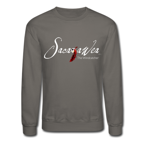 Sweatshirt - Sacajawea, The Windcatcher White Logo (Unisex) - asphalt gray